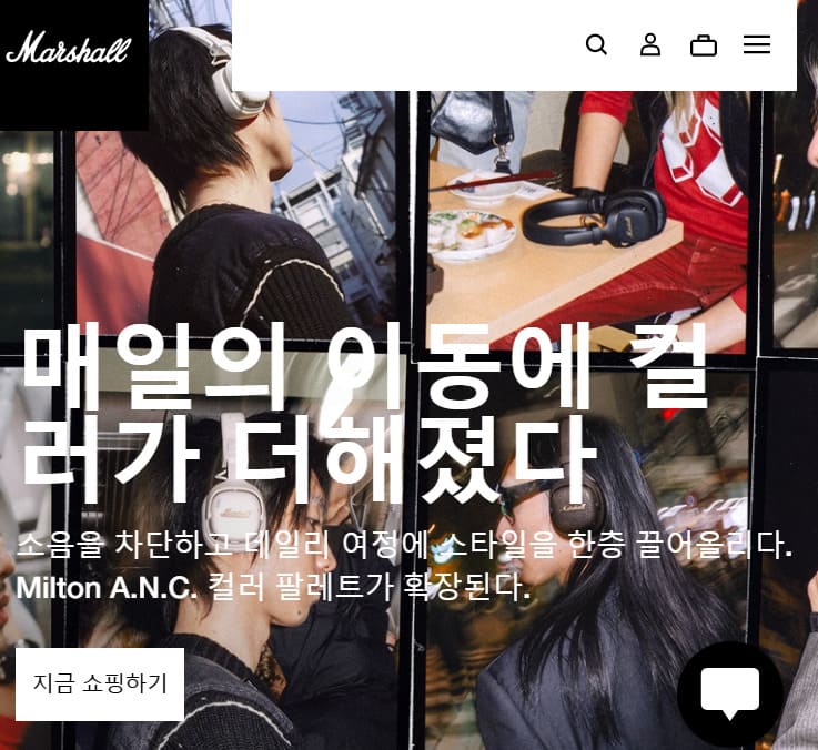 마샬 홈페이지 (www.marshall.com)